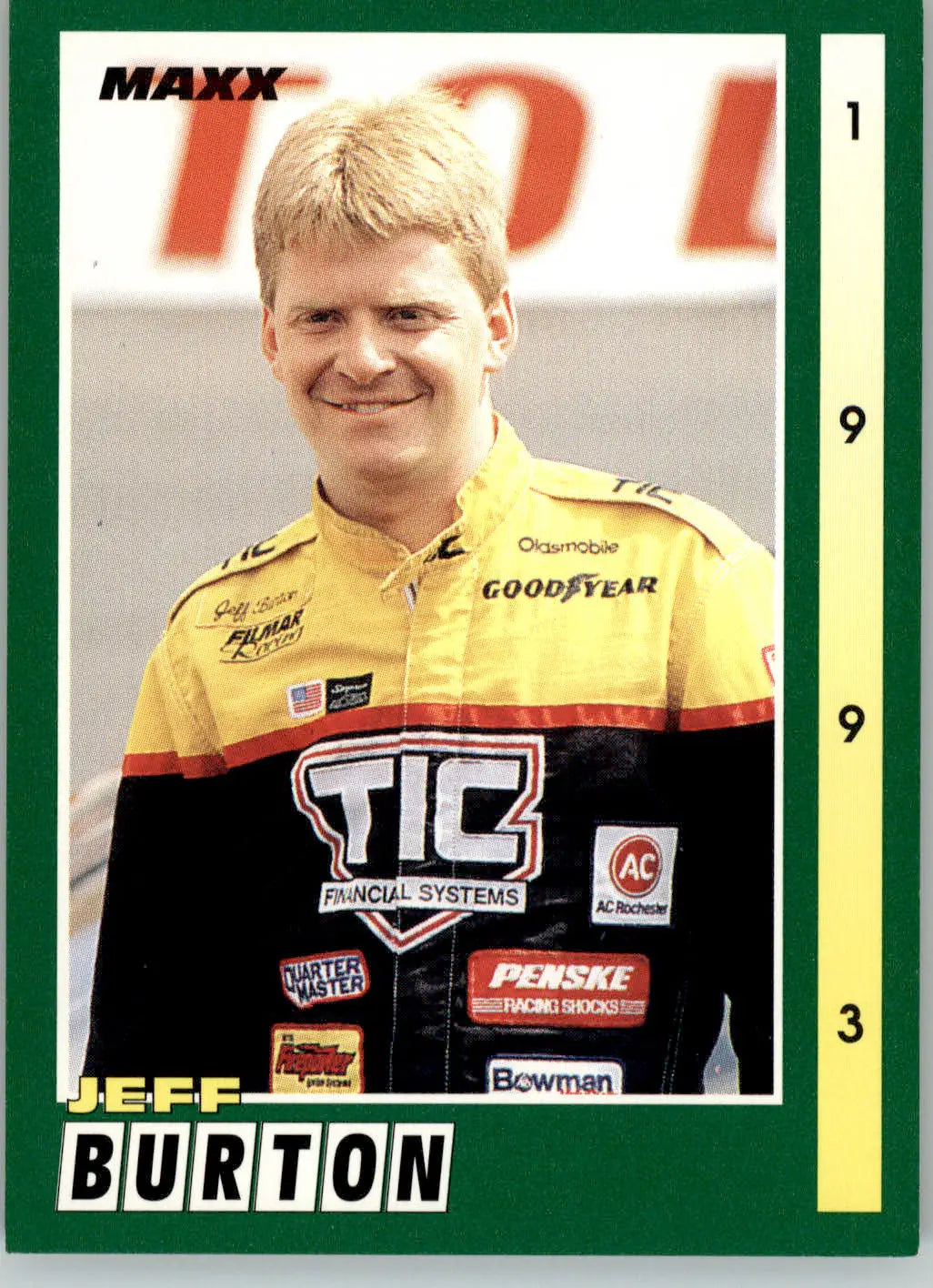 Jeff Burton - 1993 Maxx - #45 - Racing - Racing Card Single