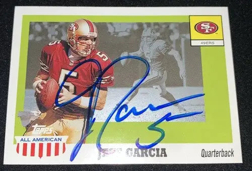 JEFF GARCIA Autographed Signed 2003 Topps All-American #21 49ers JSA COA - Football Card Single