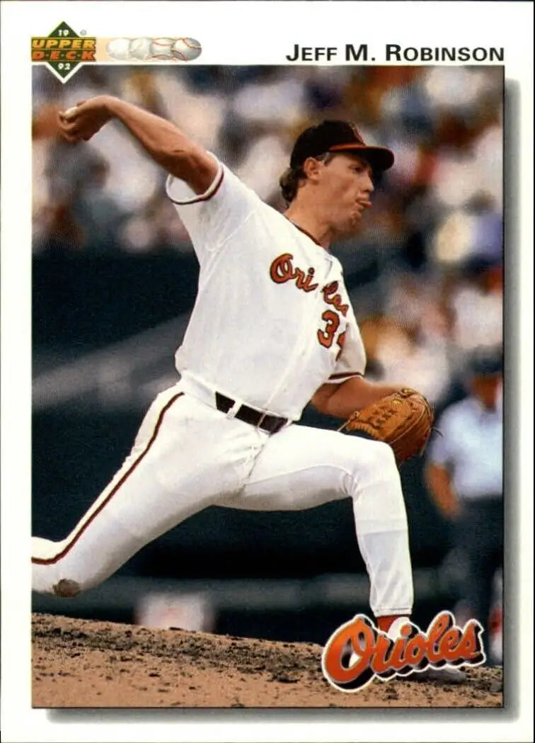 Jeff M. Robinson 1992 Upper Deck MLB #320 Baseball Card Baltimore Orioles
