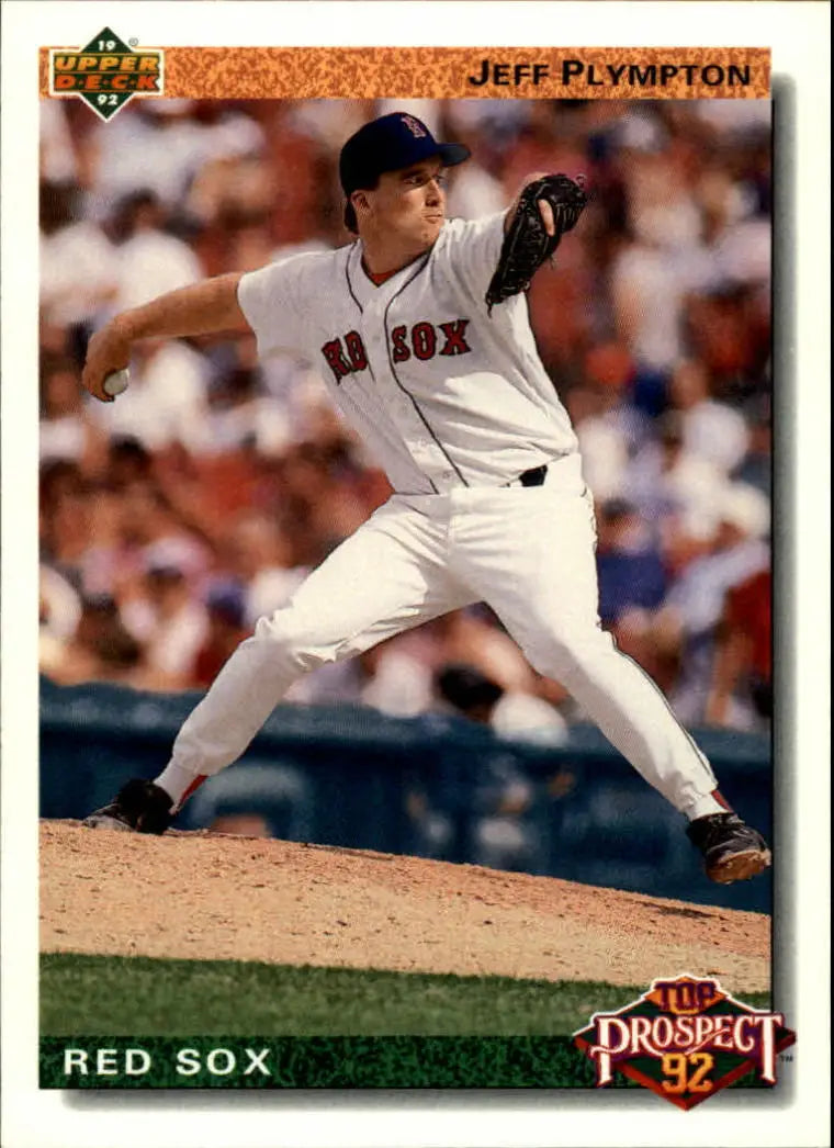 Jeff Plympton 1992 Upper Deck MLB #71 Top Prospect Baseball Card Boston Red Sox