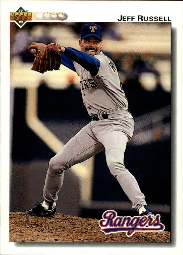 Jeff Russell 1992 Upper Deck MLB #695 Baseball Card Texas Rangers - Baseball Card Single