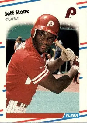 Jeff Stone - 1988 Fleer - #317 - Baseball - Baseball Card Single