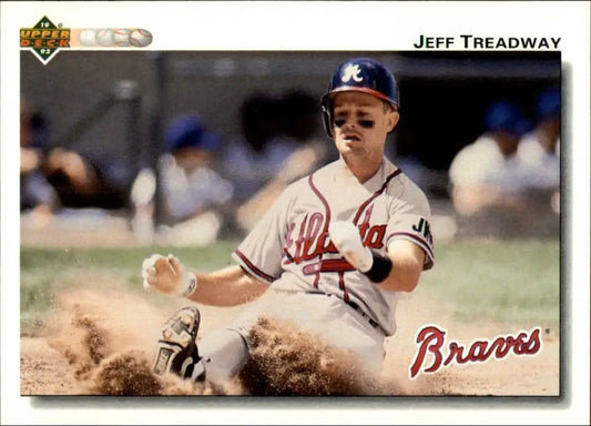 Jeff Treadway 1992 Upper Deck MLB #389 Baseball Card Atlanta Braves - Baseball Card Single
