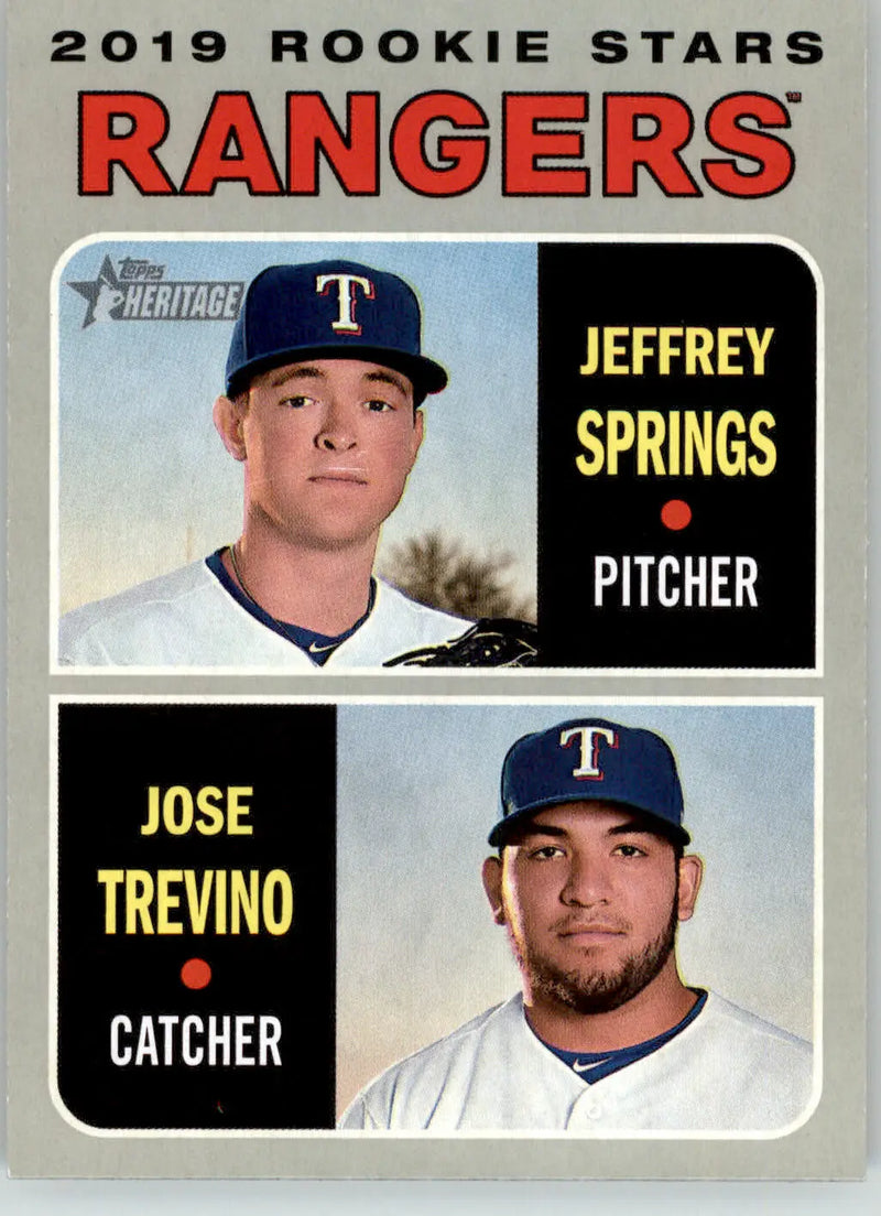 Jeffrey Springs / Jose Trevino - 2019 Topps Heritage - #317 - RC Baseball