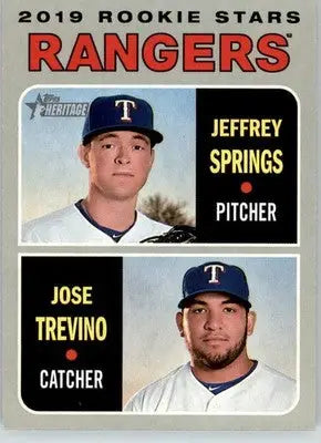 Jeffrey Springs / Jose Trevino - 2019 Topps Heritage - #317 - RC Baseball - Baseball Card Single