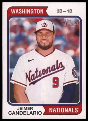 Jeimer Candelario 2023 Topps Heritage #391 Washington Nationals - Baseball Card Single