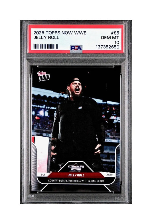 Jelly Roll 2025 Topps Now WWE #85 PSA 10 Gem Mint - Wrestling Card Single