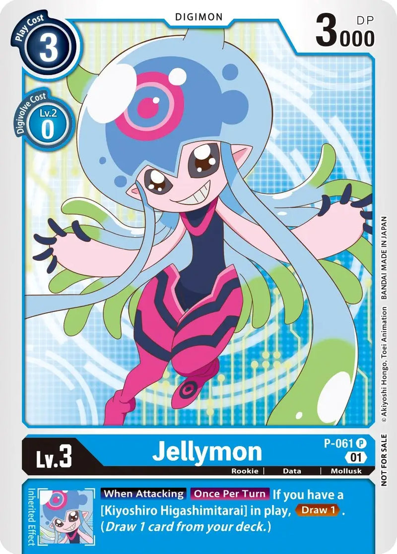 Jellymon Digimon card from Official Tournament Pack Vol. 5 featuring digivolve cost