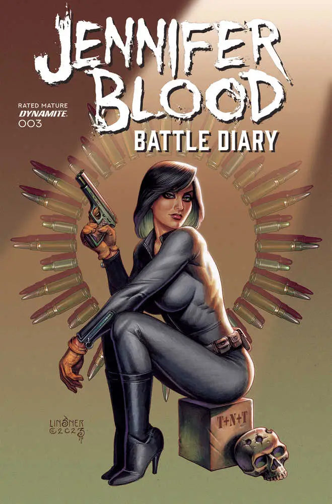 Jennifer Blood Battle Diary #3 cover artwork featuring a stylish action heroine with a gun