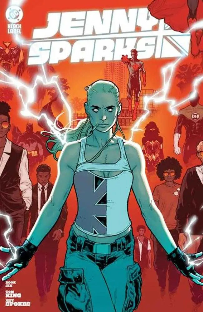 Comic book cover of Jenny Sparks #6 penultimate issue with Jeff Spokes art featuring Captain Atom