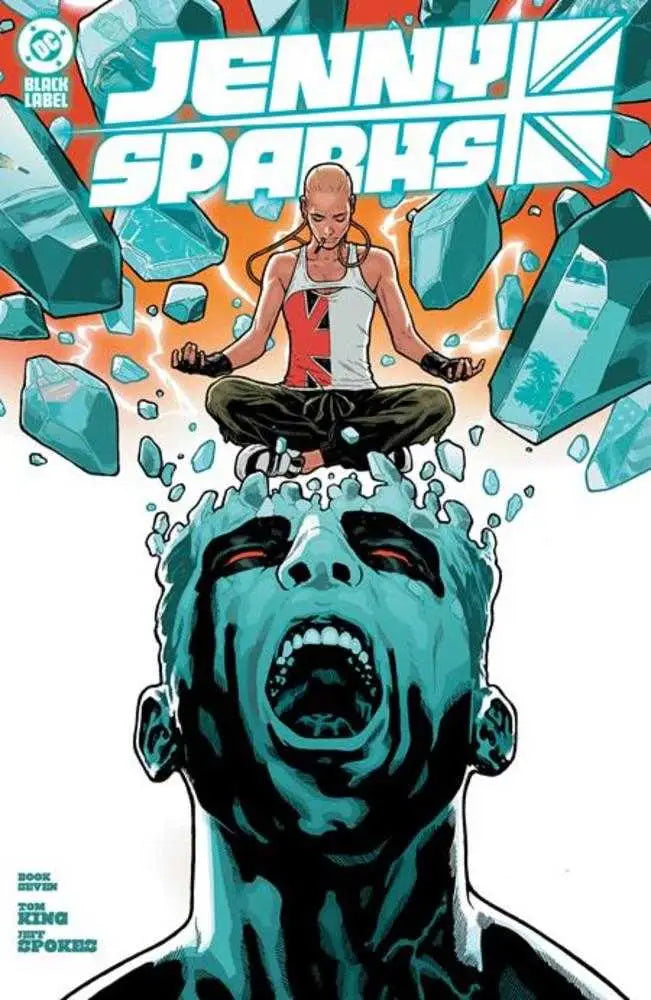 Comic book cover of Jenny Sparks Captain Atom epic conclusion, featured in Jenny Sparks #7