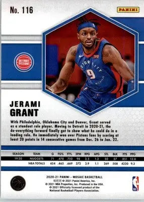 Jerami Grant - 2020-21 Panini Mosaic - #116 - Basketball - Basketball Card Single