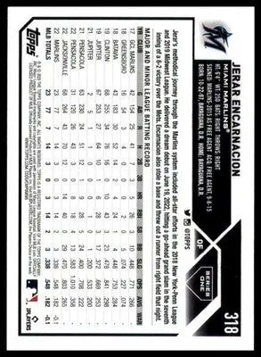 Jerar Encarnacion Rookie 2023 Topps #318 Miami Marlins - Baseball Card Single