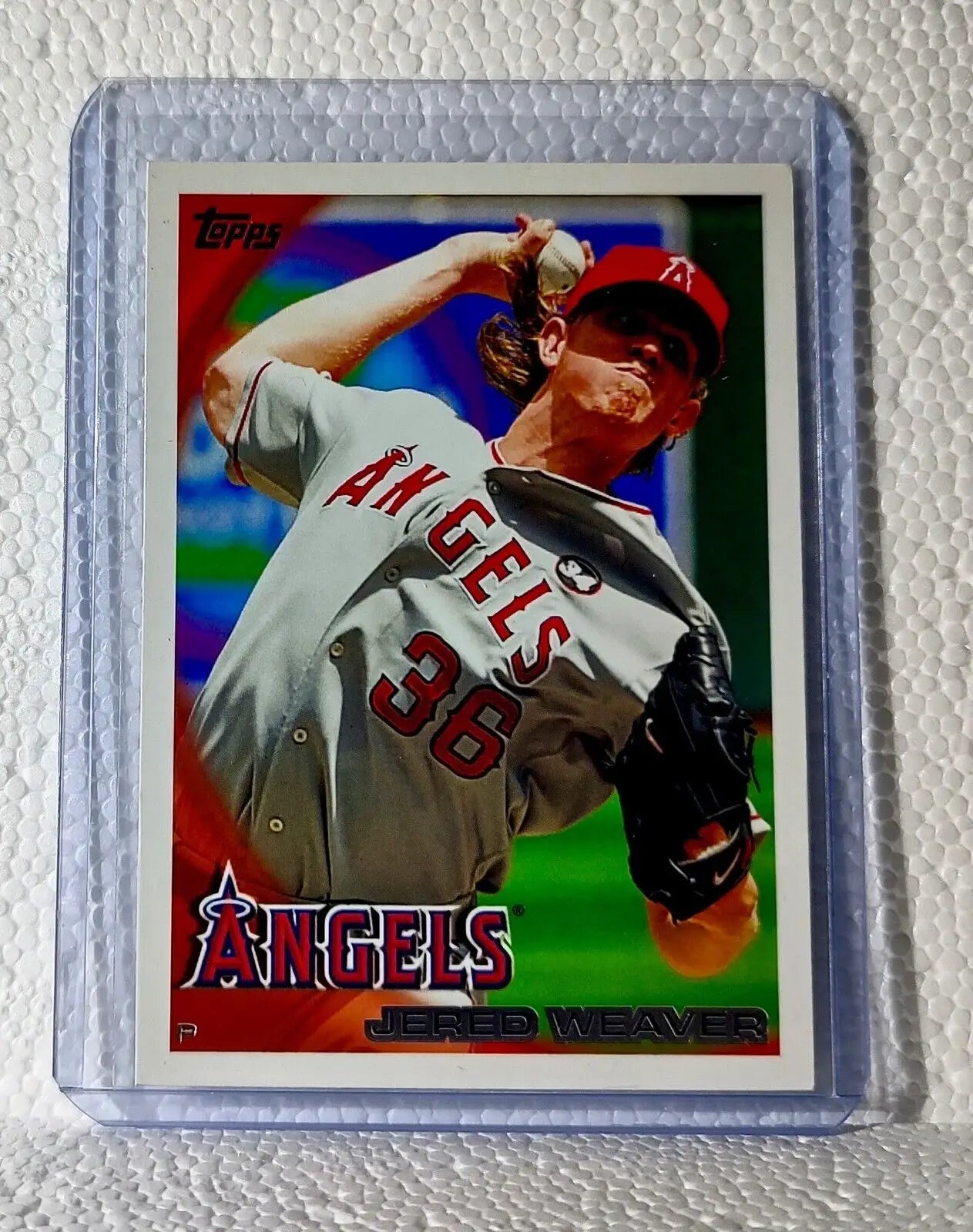 Jered Weaver 2010 Topps MLB #466 Baseball Card Los Angeles Angels - Baseball Card Single