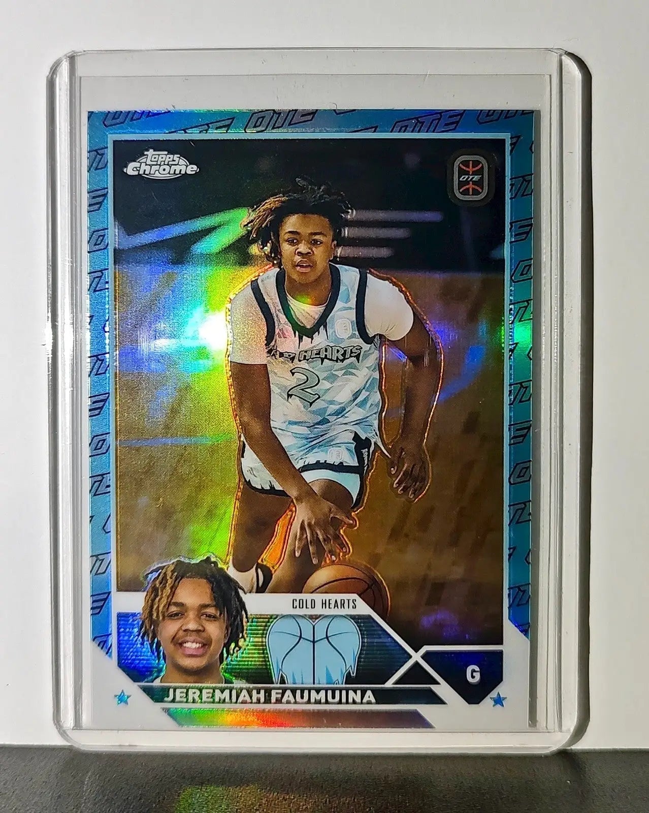 Jeremiah Faummuina 2023-24 Topps Chrome Overtime Elite #73 OTE Refractor - Basketball Card Single