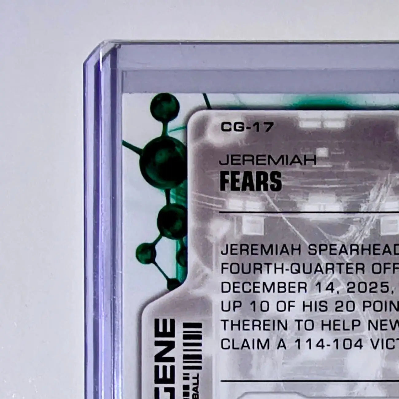Jeremiah Fears Rookie 2025-26 NBA Topps Chrome Update Clutch Gene #CG-17 Card - Basketball Card Single