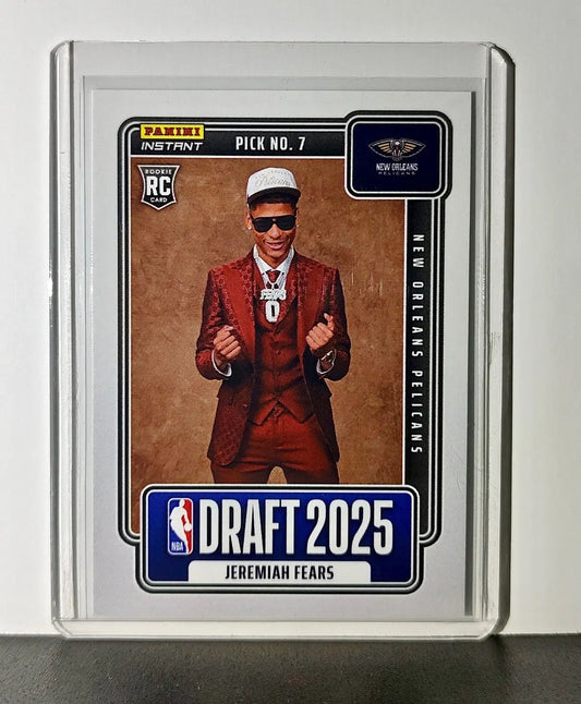 Jeremiah Fears Rookie 2025-26 Panini NBA #7 Draft Night New Orleans Pelicans - Basketball Card Single