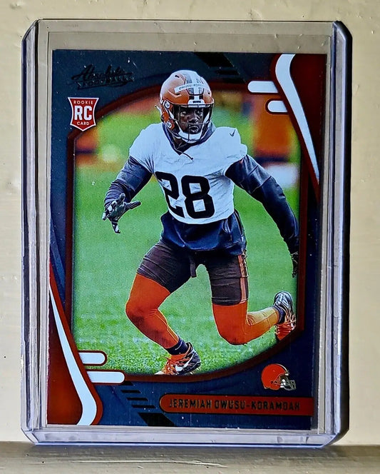 Jeremiah Owusu-Koramoah 2021 Panini NFL Absolute Green Parallel Rookie #160 Card - Football Card Single