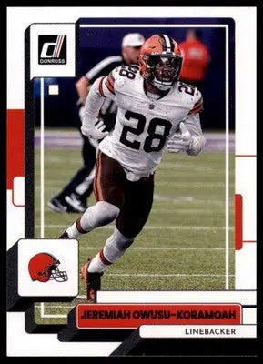 Jeremiah Owusu-Koramoah 2022 Donruss #213 Cleveland Browns - Football Card Single