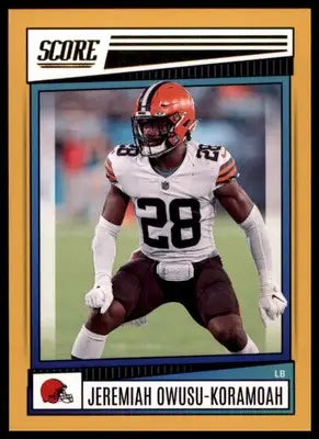 Jeremiah Owusu-Koramoah 2022 Score Gold #208 Cleveland Browns - Football Card Single