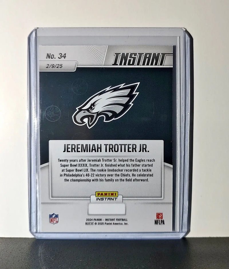 Jeremiah Trotter Jr. Rookie 2024 Panini Super Bowl LIX Champions NFL #34 Card