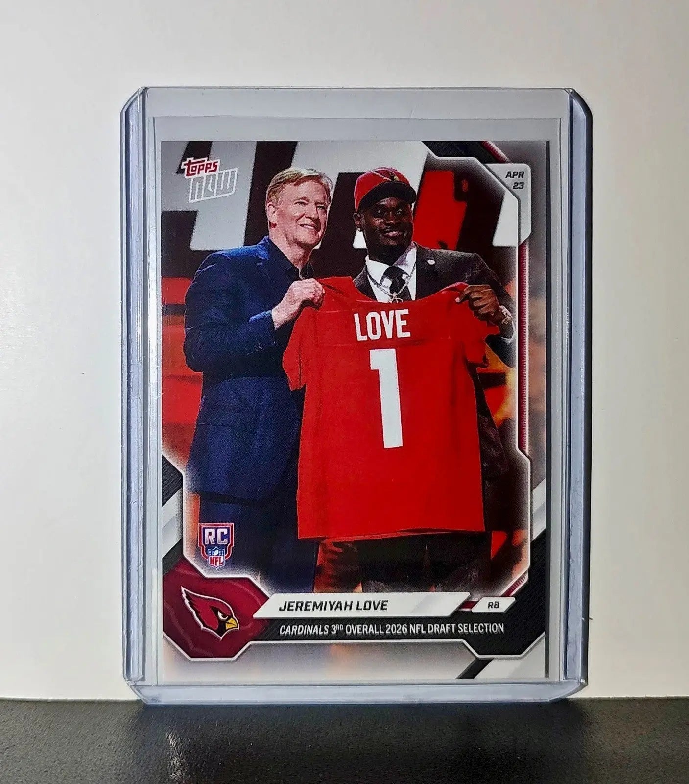 Jeremiyah Love Rookie 2026 Topps Now Draft Night #JLOV Card Arizona Cardinals - Football Card Single