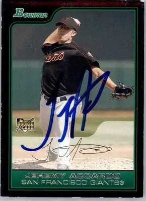 Jeremy Accardo - 2006 Bowman - #203 - RC,AUTO Baseball - Baseball Card Single