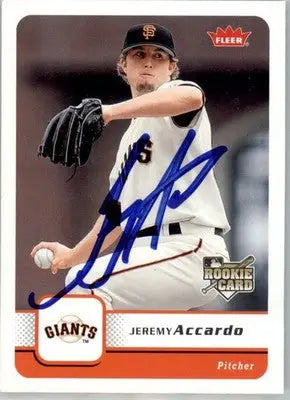 Jeremy Accardo - 2006 Fleer - #163 - RC,AUTO Baseball - Baseball Card Single