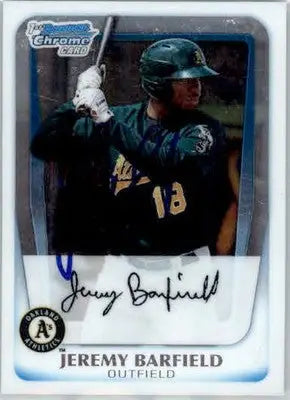 Jeremy Barfield - 2011 Bowman - #BCP3 - AUTO Chrome Prospects Baseball - Baseball Card Single