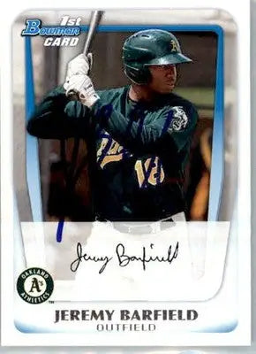 Jeremy Barfield - 2011 Bowman - #BP3 - AUTO Prospects Baseball - Baseball Card Single