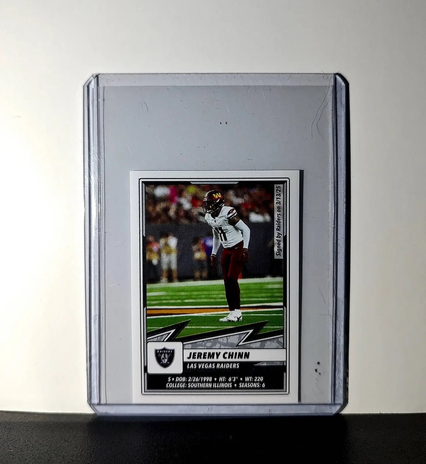 Jeremy Chinn 2025 Panini NFL #275 Sticker Las Vegas Raiders