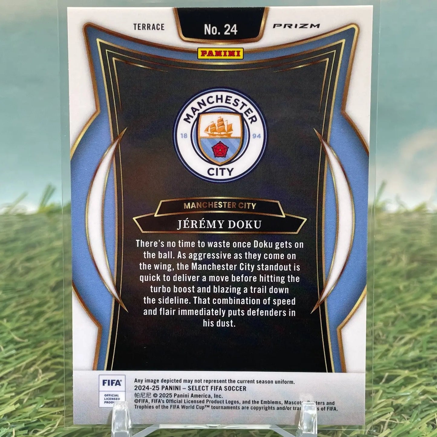 Jeremy Doku Manchester City 2024-25 Panini Select Fifa Purple Mojo - Soccer Card Single