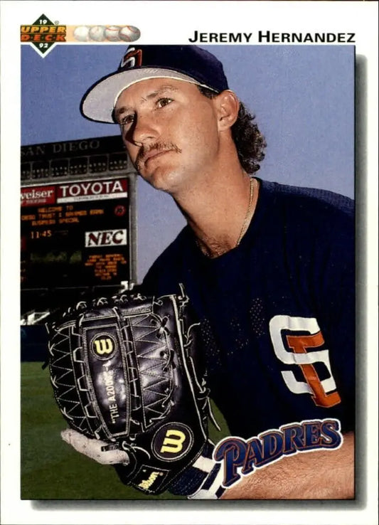 Jeremy Hernandez 1992 Upper Deck MLB #42 Rookie Baseball Card San Diego Padres - Baseball Card Single