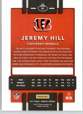 Jeremy Hill - 2017 Donruss - #82 - Football - Football Card Single