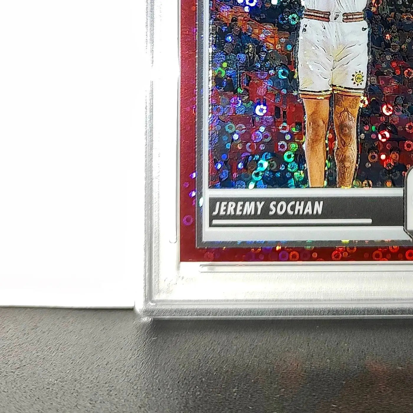 Jeremy Sochan 2023 Panini Hoops Premium #34 48/149 Red Disco Prizm PSA 10 Gem - Basketball Card Single