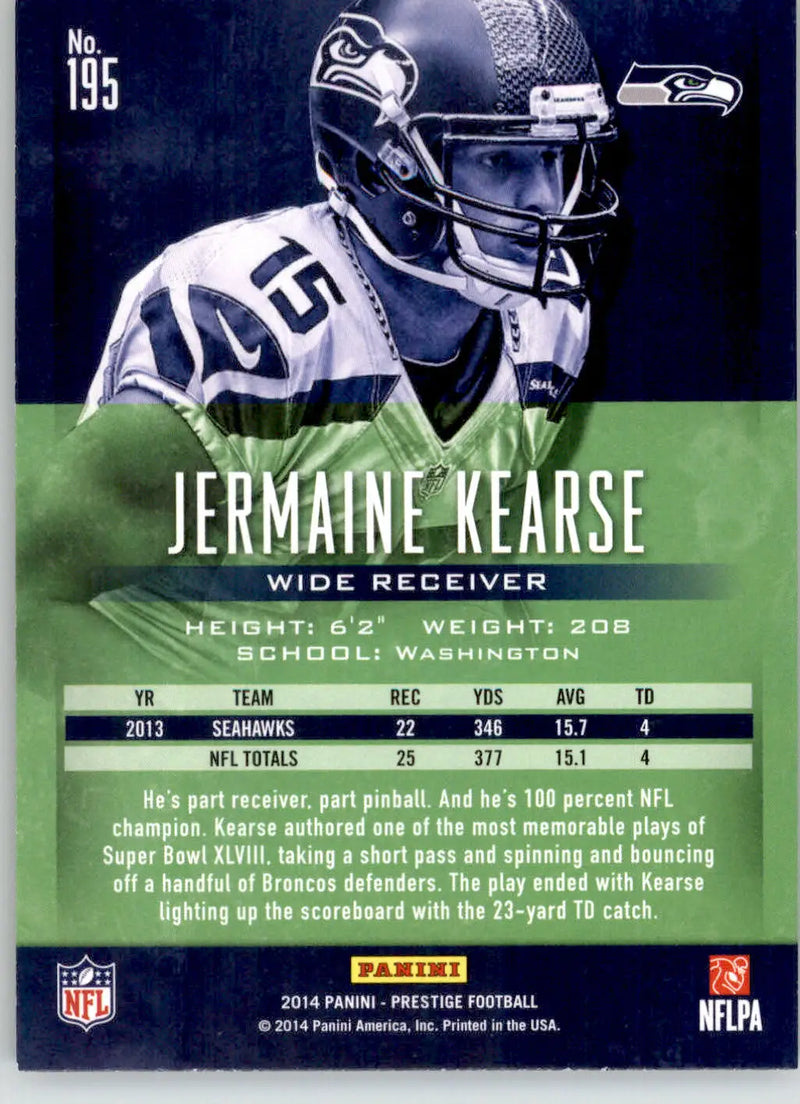 Jermaine Kearse - 2014 Panini Prestige - #195 - Football