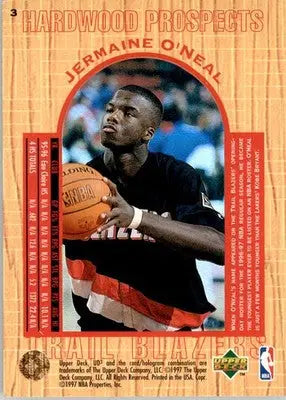 Jermaine O’Neal - 1996-97 Upper Deck UD3 - #3 - RC Basketball - Basketball Card Single