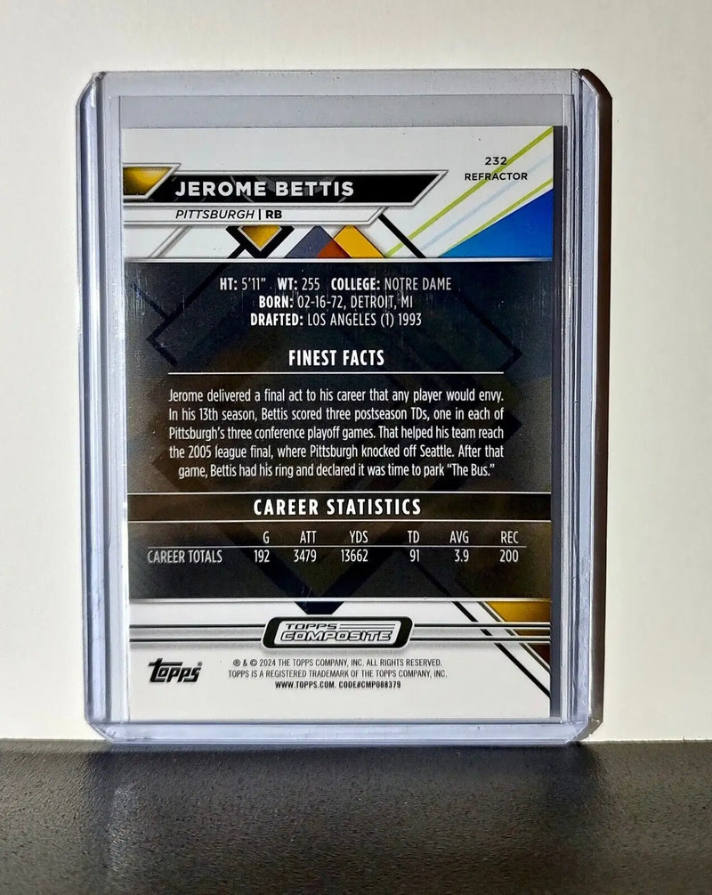 Jerome Bettis 2023 Topps Finest NFL #232 Refractor Card Pittsburgh Steelers