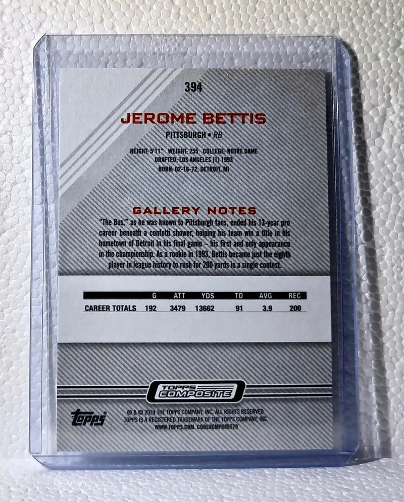 Jerome Bettis 2023 Topps Gallery NFL #394 Football Card Pittsburgh Steelers - Football Card Single