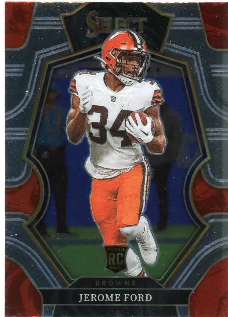 Jerome Ford Rookie 2022 Panini Select Premier #124 Cleveland Browns Football NFL - Football Card Single