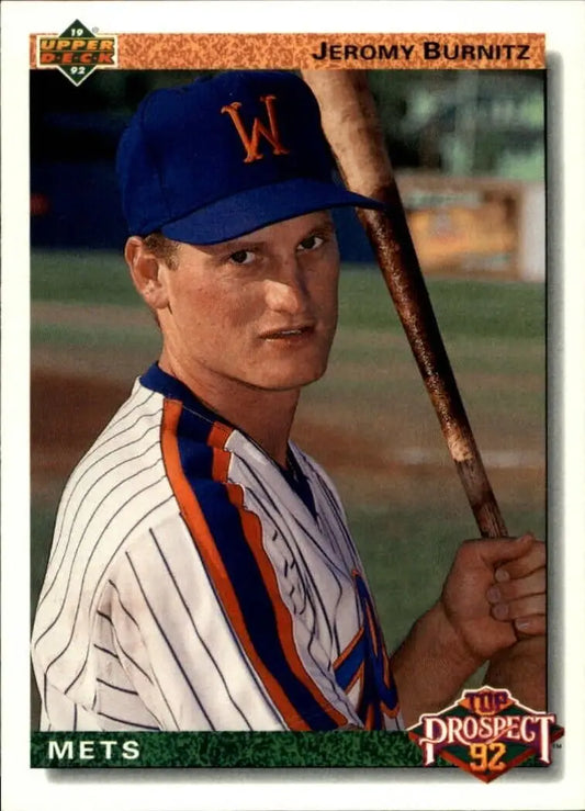 Jeromy Burnitz 1992 Upper Deck MLB #65 Baseball Card New York Mets - Baseball Card Single