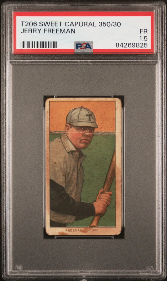Jerry Freeman 1909-11 T206 Sweet Caporal 350/30 PSA 1.5 Fair - Baseball Card Single