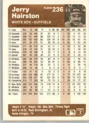 Jerry Hairston - 1983 Fleer - #236 - AUTO Baseball - Baseball Card Single