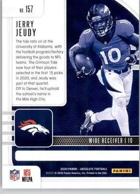 Jerry Jeudy - 2020 Panini Absolute - #157 - Retail RC Football - Football Card Single