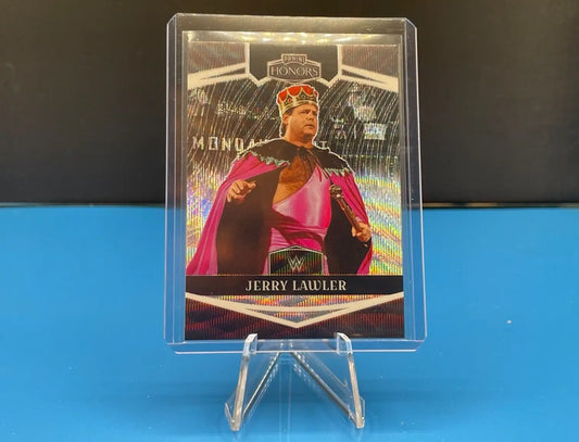 Jerry Lawler trading card in Silver Wave Prizm from 2023 Panini WWE Chronicles