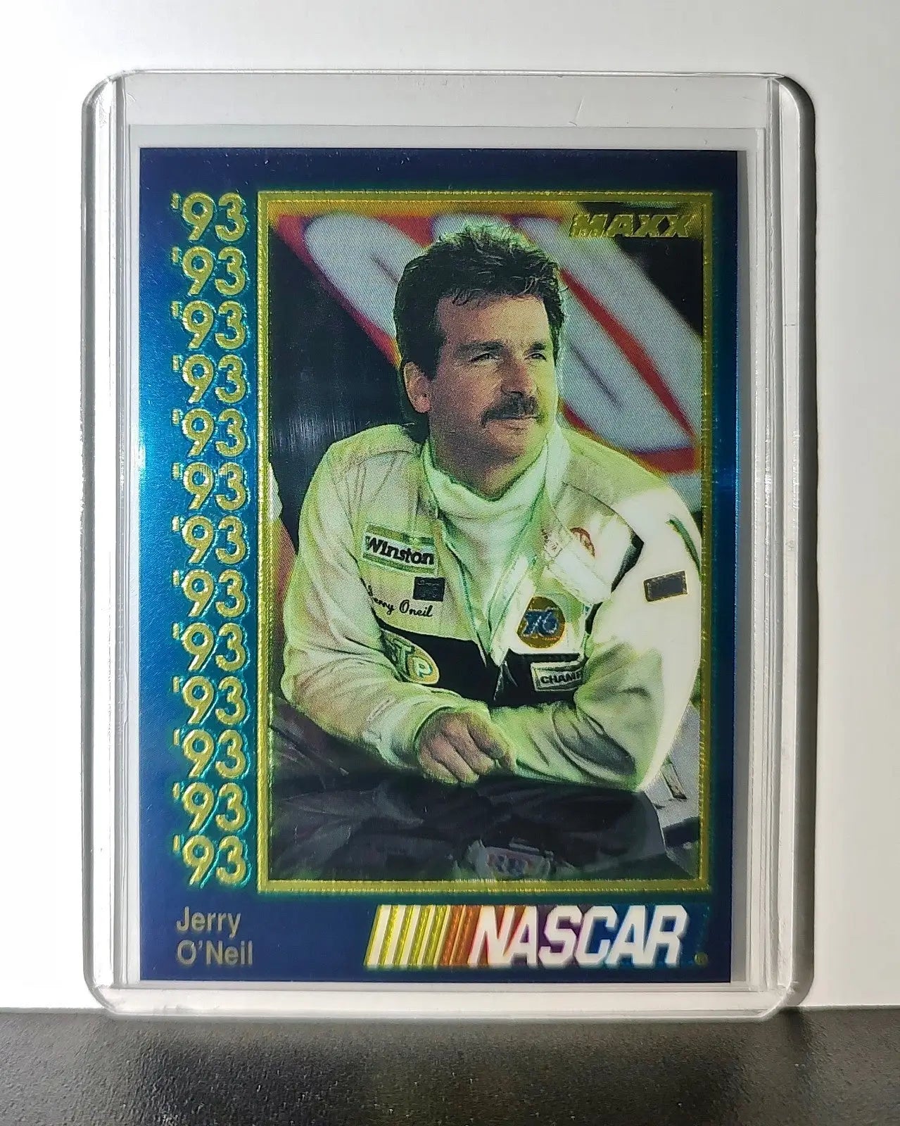 Jerry O’Neil 1993 Maxx Premier Plus Racing #38 NASCAR Card Aroneck Racing - Racing Card Single