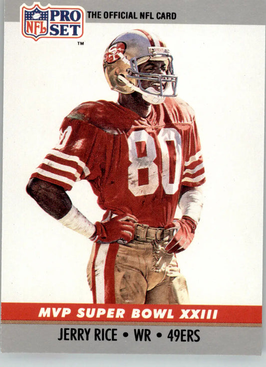 Jerry Rice - 1990 Pro Set - #23 - Super Bowl MVP Collectibles Football - Football Card Single