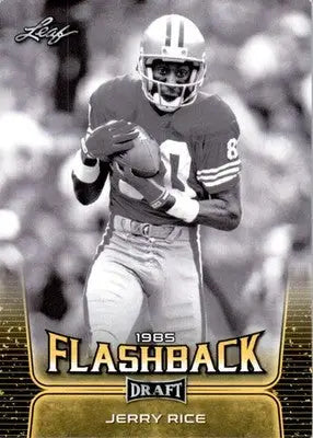Jerry Rice - 2020 Leaf Draft - #99 - Gold Football - Football Card Single