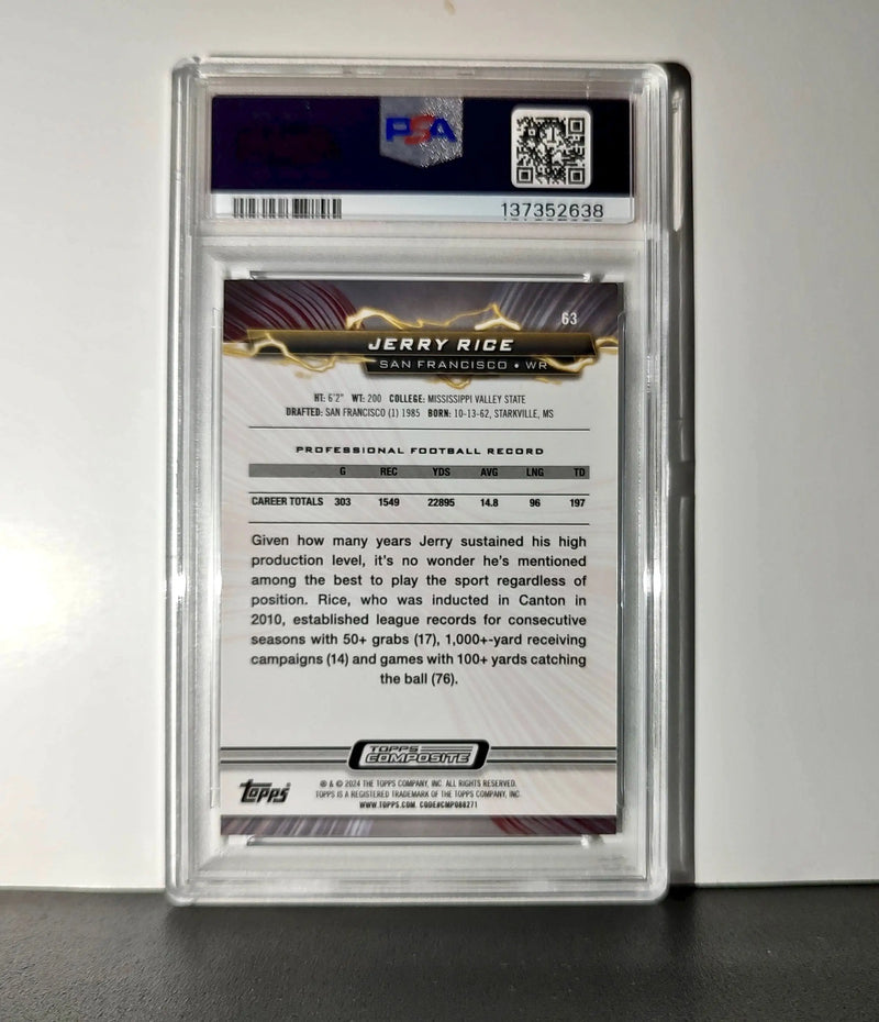 Jerry Rice 2023 Topps 244/249 Resurgence #63 Surge PSA 9 Mint