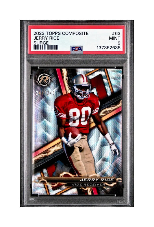 Jerry Rice 2023 Topps 244/249 Resurgence #63 Surge PSA 9 Mint - Football Card Single